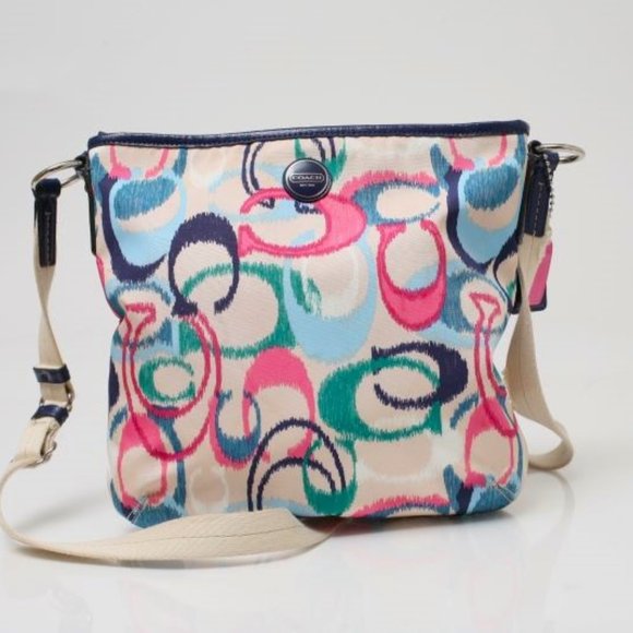 Coach Bags Coach Multicolor Signature Handbag With Coa Poshmark